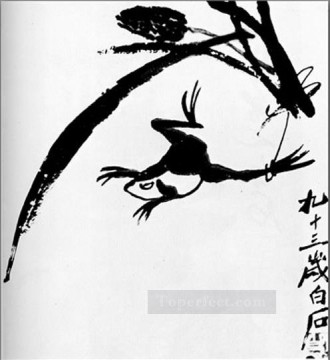 Qi Baishi Painting - Qi Baishi frog old China ink